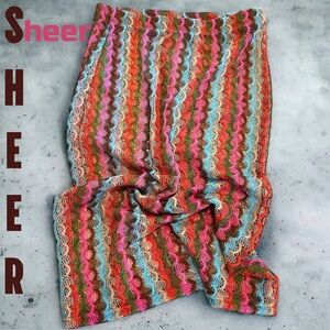 Sheer skirt. Trending. Colorful. Screams summer!!